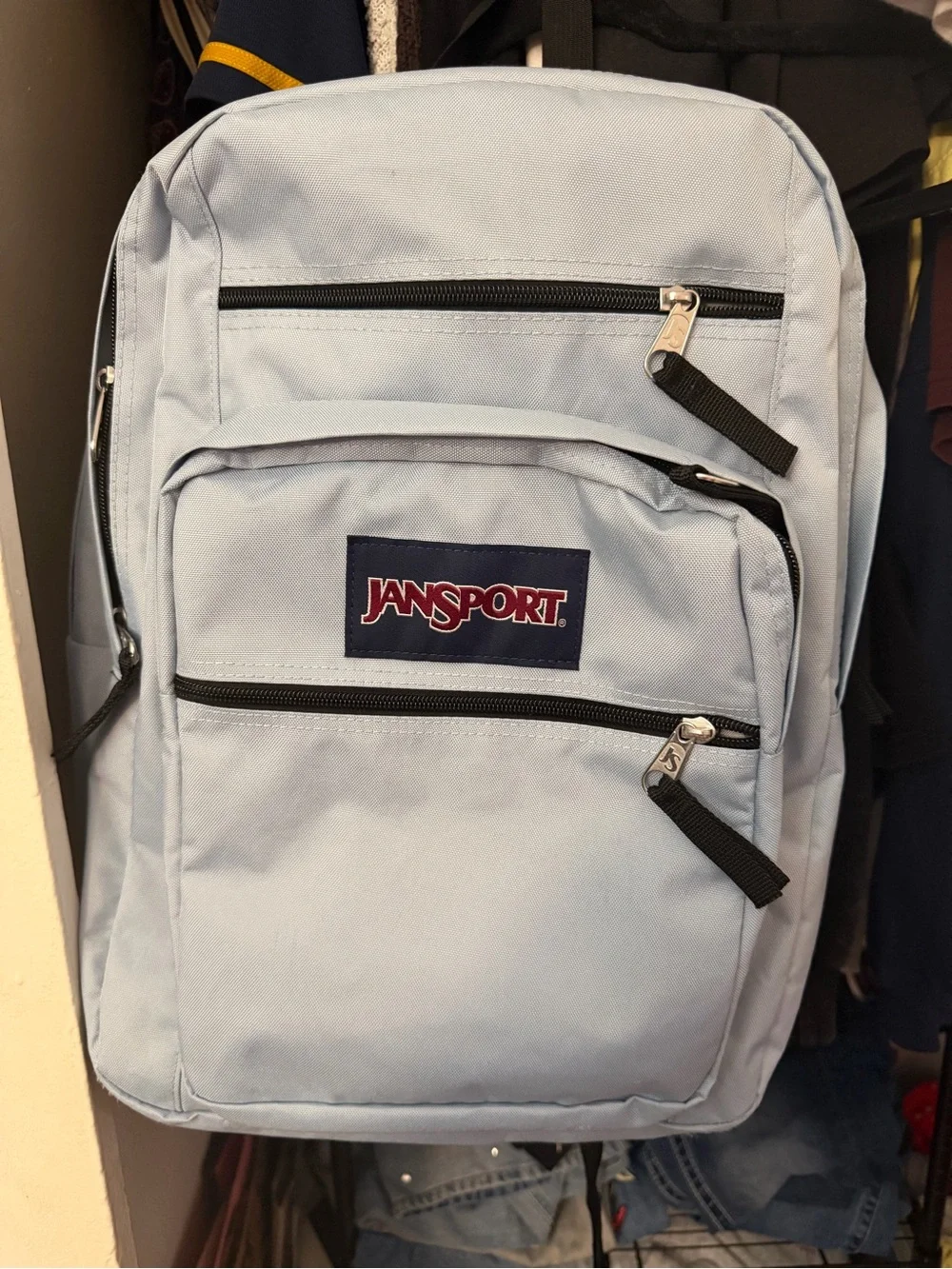 Jansport Light Blue Classic Daypack with Front Pockets